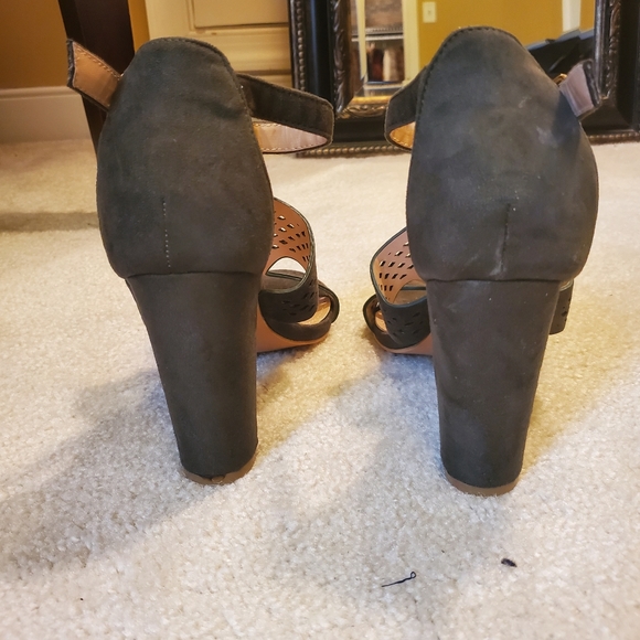 Bella Luna Green Chunky Heeled Sandals Size 9 - Picture 4 of 7